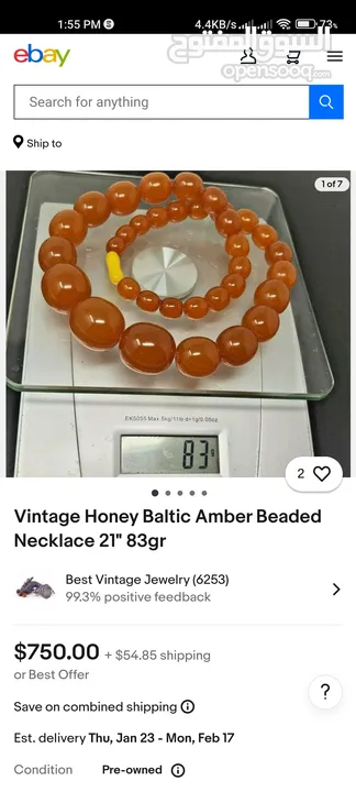 antique amber necklace