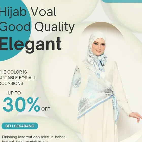 Scarves & Veils Hijab Cotton Voal Silk Fashion 130 Cm x 130 Cm, 110 Cm x 110 Cm