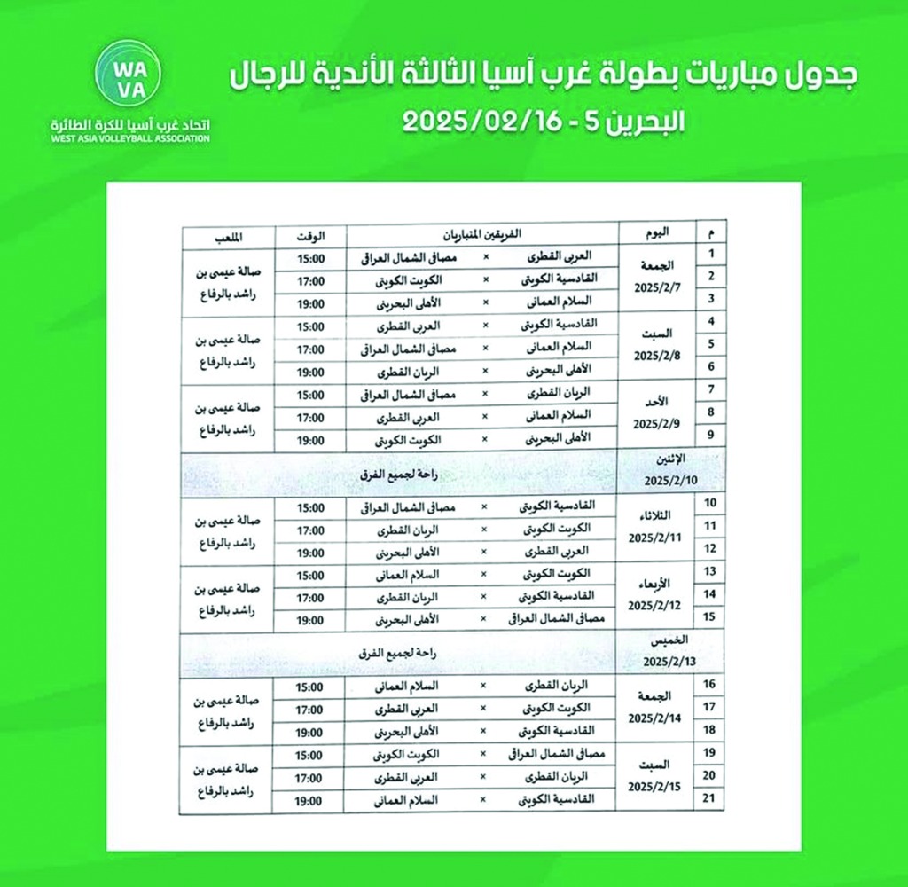 
                                        تأهب طائرة الريان والعربي لبطولة غرب آسيا
                                