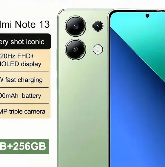 ريدمي نوت13 4جي ,(نسخه عالميه) Xiaomi REDMI NOTE 13 4G (Global version) NEW  RAM-ROM 8GB-256GB