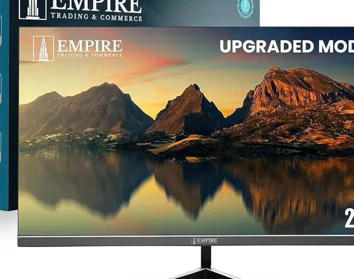 Empire 24 Inch Monitor with Speakers, 75HZ Computer Monitor with 99% sRGB, Ultra-Slim Design Framele