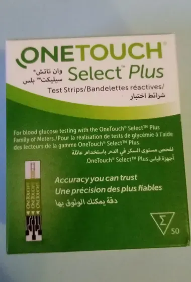 شرائح قياس دم السكر من ONE TOUCH SELECT PLUS